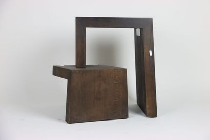 François BAUCHET (1948-) dans le goût, tabouret...