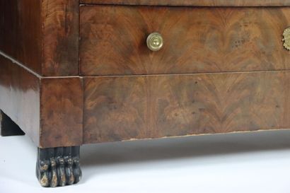 Mahogany and flamed mahogany veneer chest...