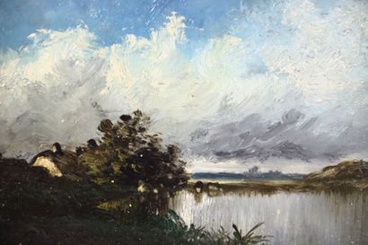 Jules DUPRÉ (1811-1889). Lake Landscape