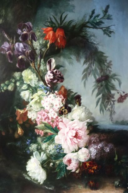 Cécile BOUGOURD (1857-1941). Bouquet of flowers...