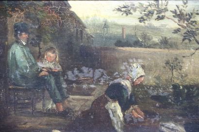 Nineteenth century school. Lively scene in...