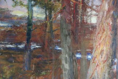 Edvard LINDSKOG (Swedish, 1875-?) Trees near...