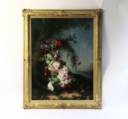 Cécile BOUGOURD (1857-1941). Bouquet of flowers...