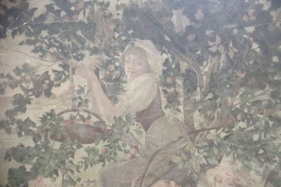 Alphonse MUCHA (1860-1939). Young women picking...
