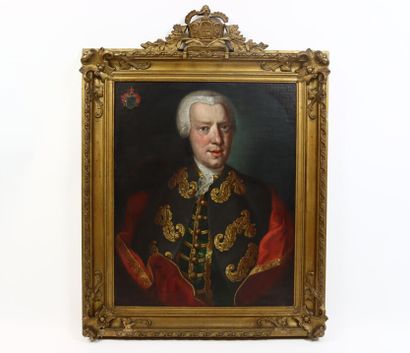 18th century school. Portrait of a man ....