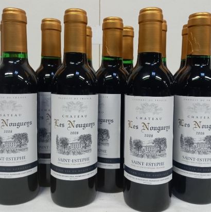 24 demi-bouteilles de SAINT-ESTÈPHE 2008,...