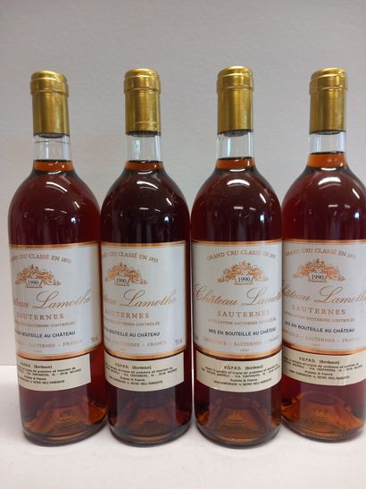 4 bouteilles de Sauternes Grand Cru Classé...