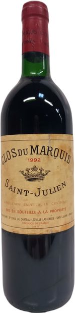 1 bouteille de SAINT-JULIEN 1992, Clos du...