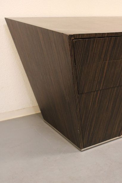 Bureau de forme libre en bois de placage,...