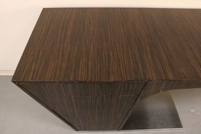 Bureau de forme libre en bois de placage,...