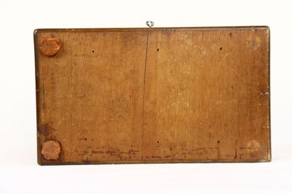 Coffret en bois marqueté à filets noircis,...