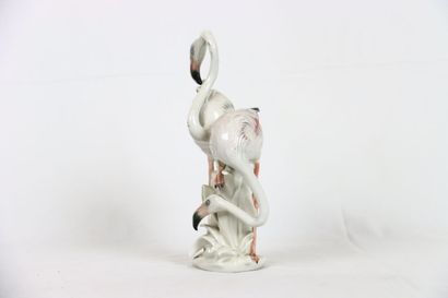 SAXE, Manufacture KARL ENS. Groupe en porcelaine...