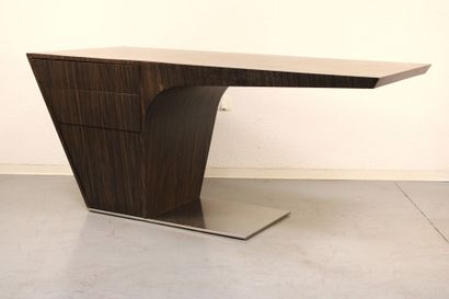 Bureau de forme libre en bois de placage,...