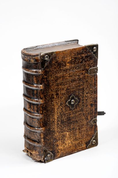 Bible en allemand, 1733, important couverte...