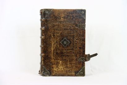 Bible en allemand, 1733, important couverte...