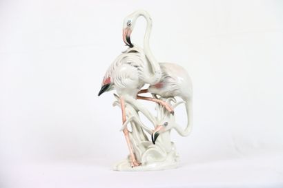 SAXE, Manufacture KARL ENS. Groupe en porcelaine...