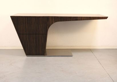 Bureau de forme libre en bois de placage,...
