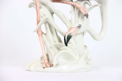SAXE, Manufacture KARL ENS. Groupe en porcelaine...