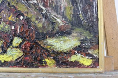 École Française du XXe. Composition. Gouache...