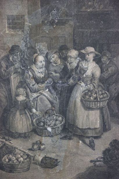 École du XXe siècle. Gravure représentant...