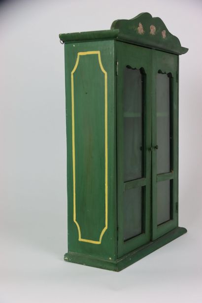 Vitrine miniature en bois ouvrant par deux...