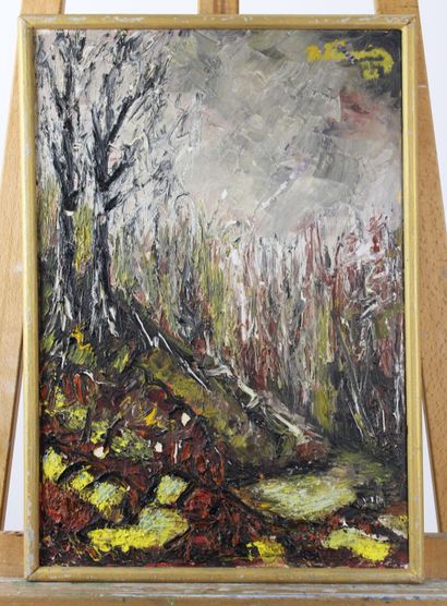 École Française du XXe. Composition. Gouache...