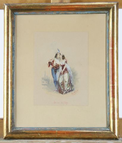 BALLUE Hippolyte Omer (1820-1867). Couple...