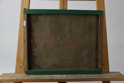 Réunion de deux huiles sur toile comprenant...