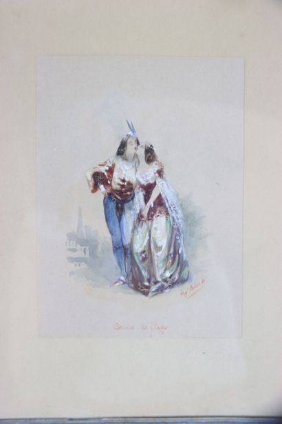 BALLUE Hippolyte Omer (1820-1867). Couple...