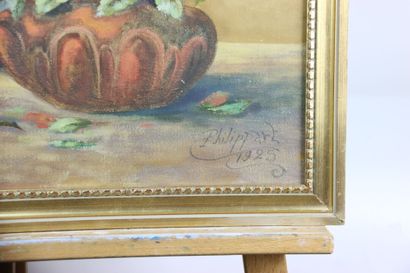 École française du XXe. Nature morte. Huile...