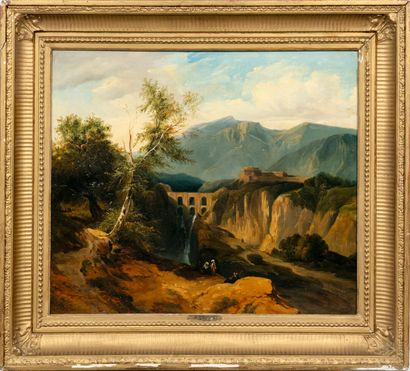 Rose BRIOUX (1810-1881). Italian landscape...
