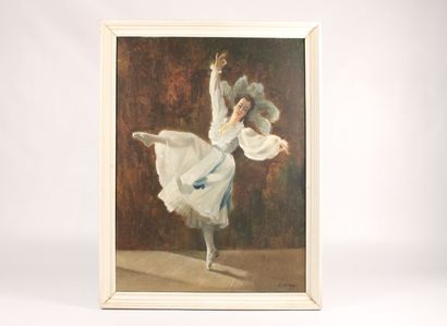 Otto Stawi, (1924-1980). The Dancer. Oil...