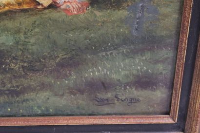 Léon Sevigne. 20th century school. Pair of...