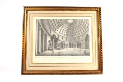 View of the Roman Pantheon. Engraving. 18th...