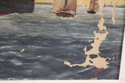20th century school. Offshore. Marine with...