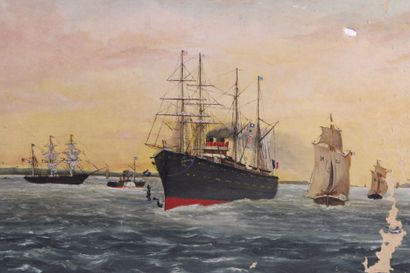 20th century school. Offshore. Marine with...