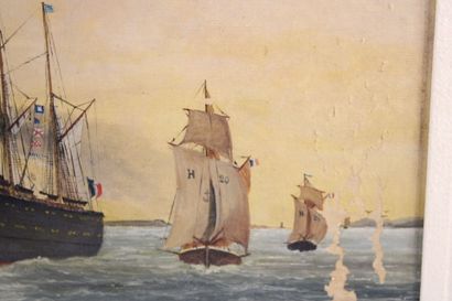 20th century school. Offshore. Marine with...