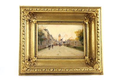 Eugène Bourgeois, (1855-1909). Animated city...