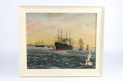 20th century school. Offshore. Marine with...