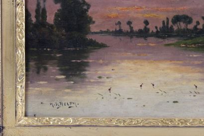 MELPY. 20th century school. Animated river....