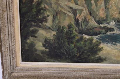 20th century school. Seaside landscape with...