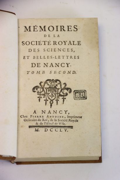 [NANCY] - Mémoires de la Société Royale des...