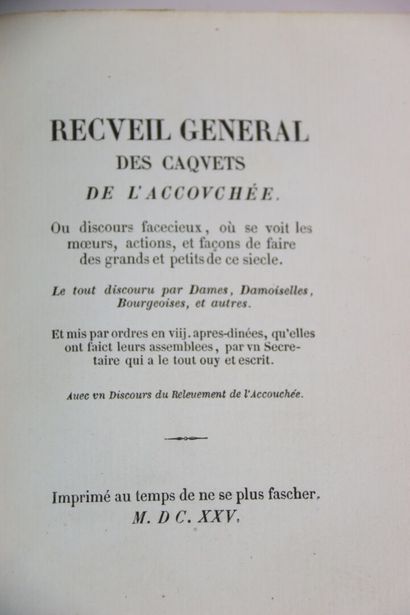[MEDICINE] - Recueil général des caquets...