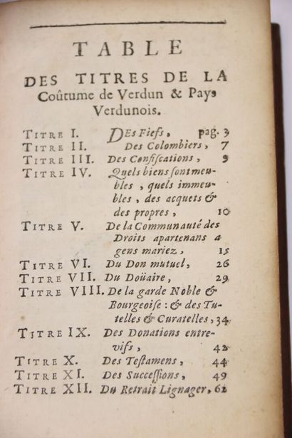 [MEUSE] - Coutumes générales de la ville...