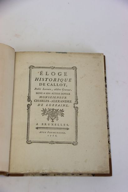 [MARETZ (M. des)] - Éloge historique de Callot,...