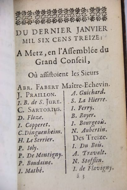 [METZ] - Coutumes générales de la ville de...