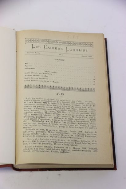 [METZ] - Les Cahiers Lorrains from January...