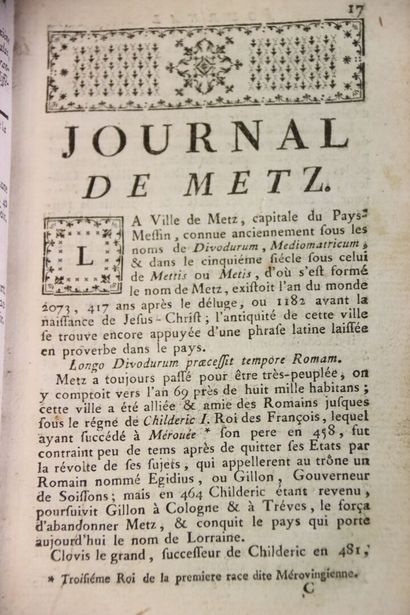 [METZ] - Journal de Metz pour l'an de grace...