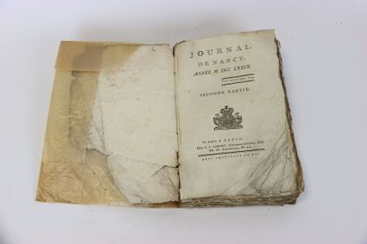 [NANCY] - Journal de Nancy, year M. CC. LXXIX....