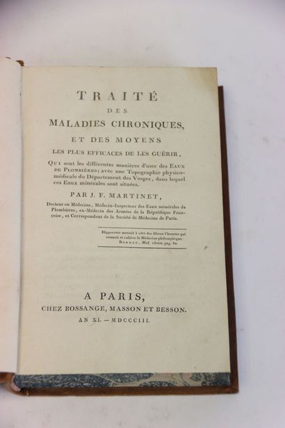 MARTINET (J. F.) - Traité des maladies chroniques...